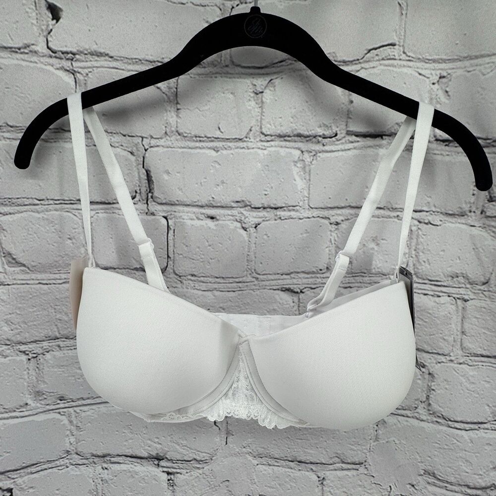 NWT Maidenform Multiway Pushup Bra 36DD White Strapless 5 Way